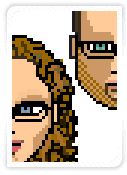 Pixel Drawing of Dan and Angela